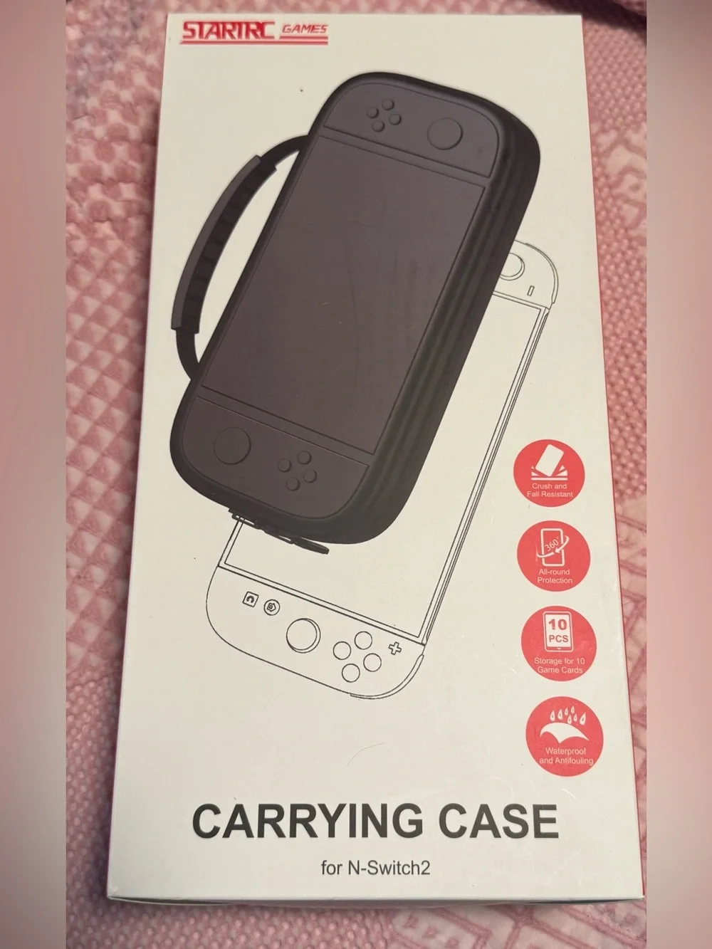 Starirc Black Carrying Case for N-Switch2 Handheld Console